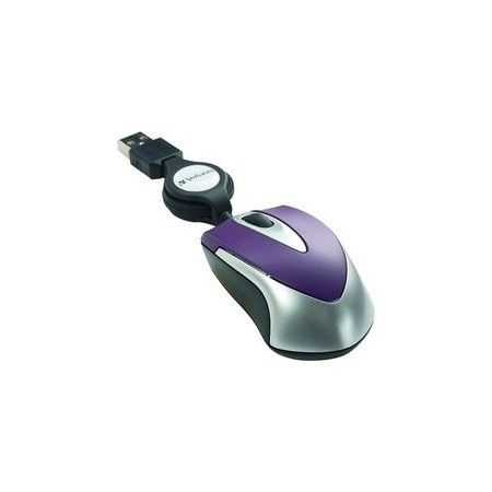 Cable Wholesale Mini Optical Travel Mouse, USB, Purple 50M1-01230